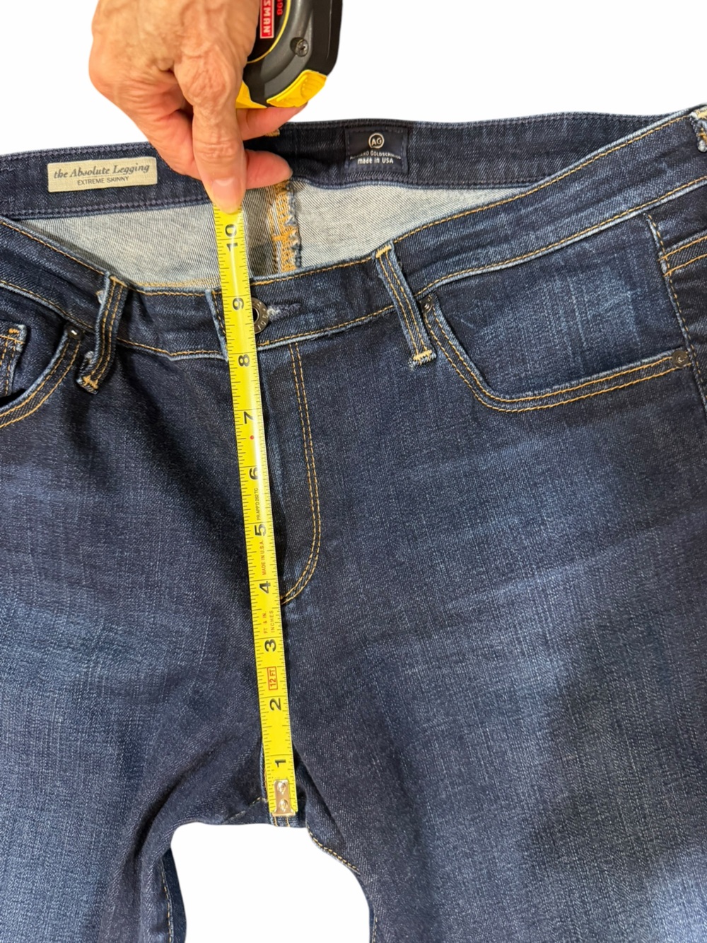AG Adriano Goldschmied The Absolute Legging Skinny Jeans Women’s 32R Dark Wash - Picture 6 of 10